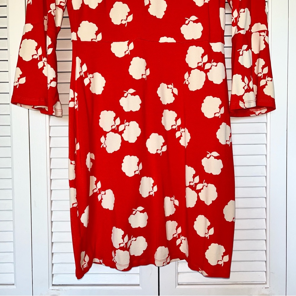 Boden Floral Orange Dress - Picture 7 of 16